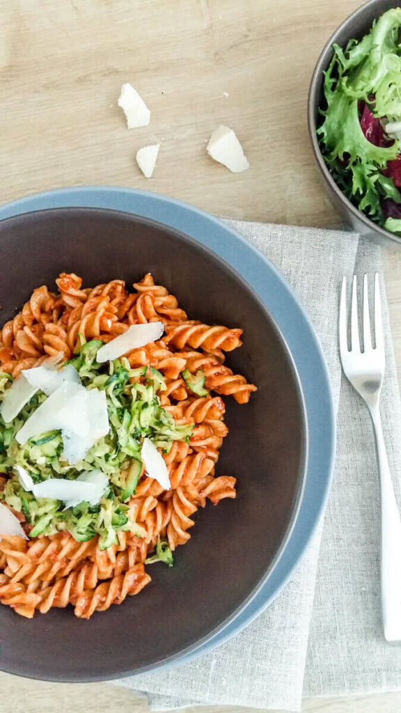 Fusilli in Red Pesto Sauce