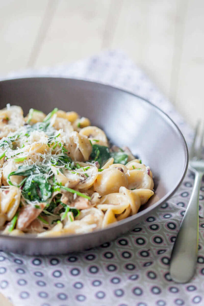 Creamy Spinach Orecchiette