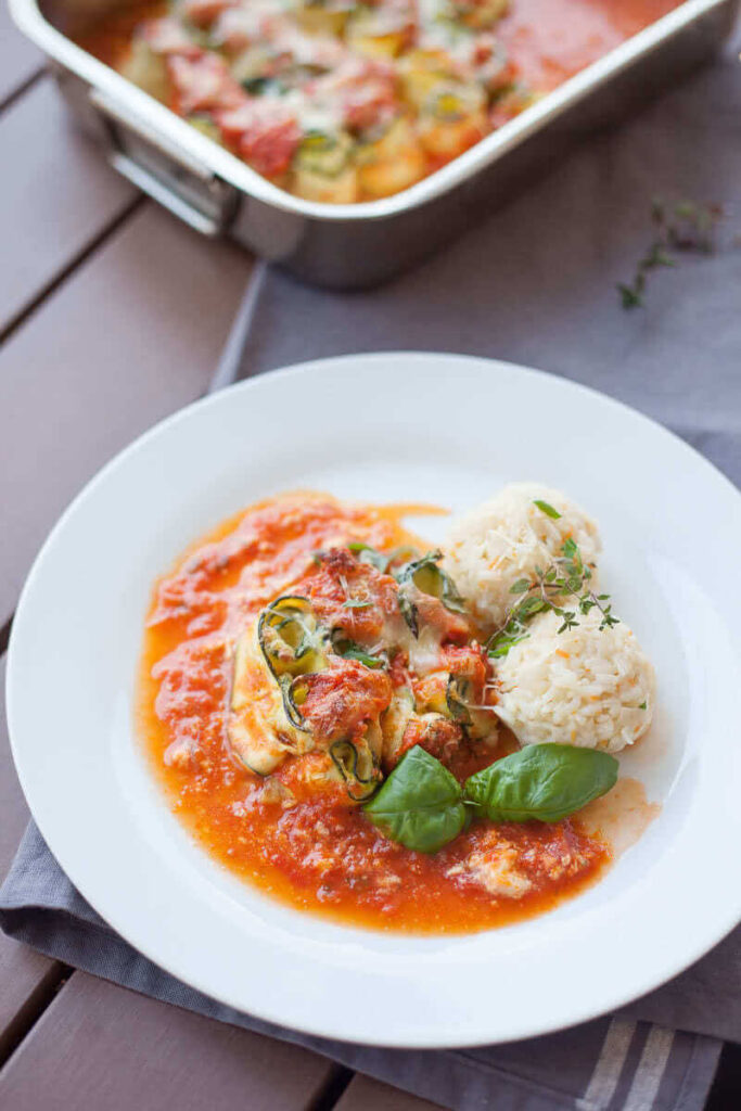 Zucchini Lasagna Rolls