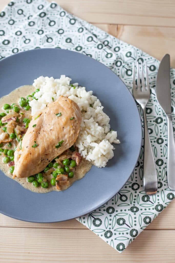 Chicken with Peas and Bacon