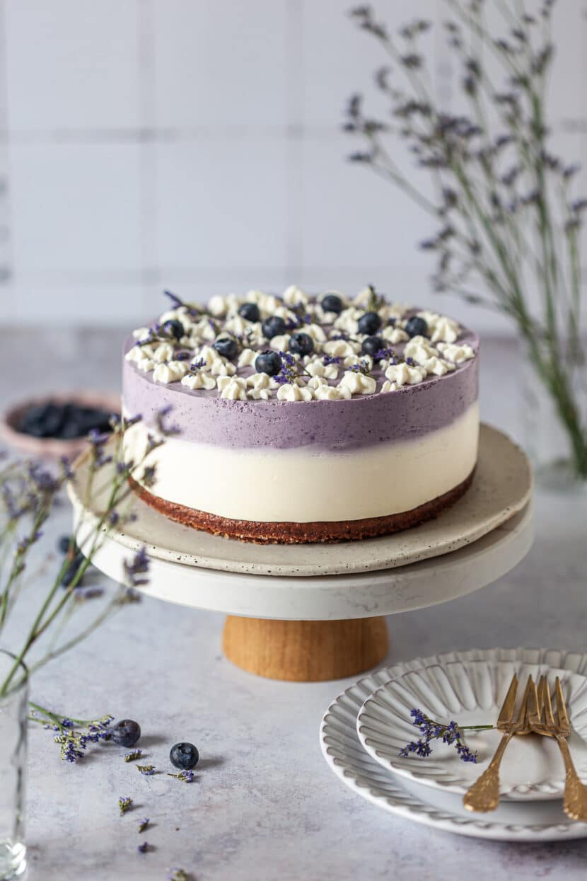 Blueberry Cake with Quark Cream