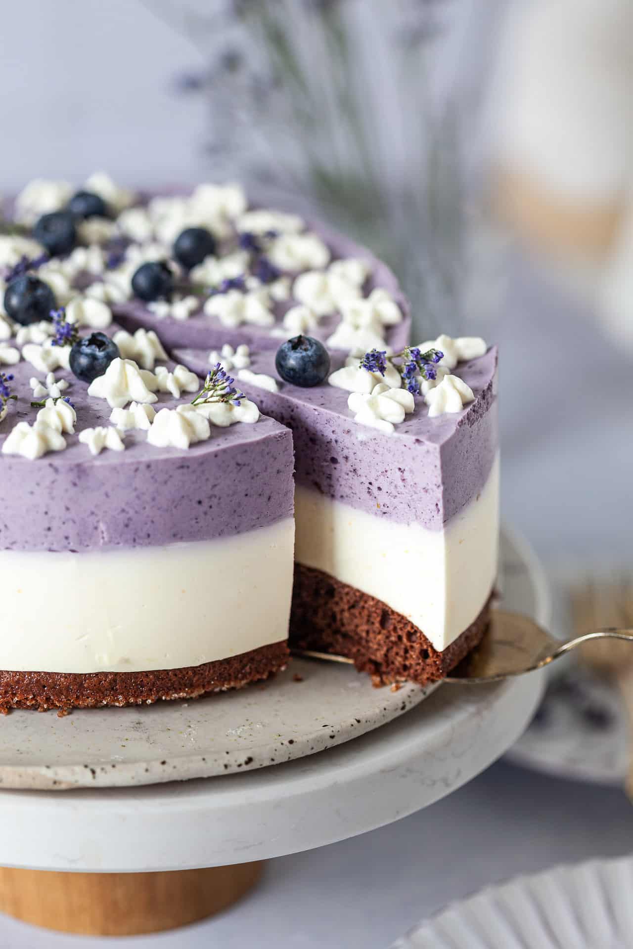 Blueberry Cake with Quark Cream