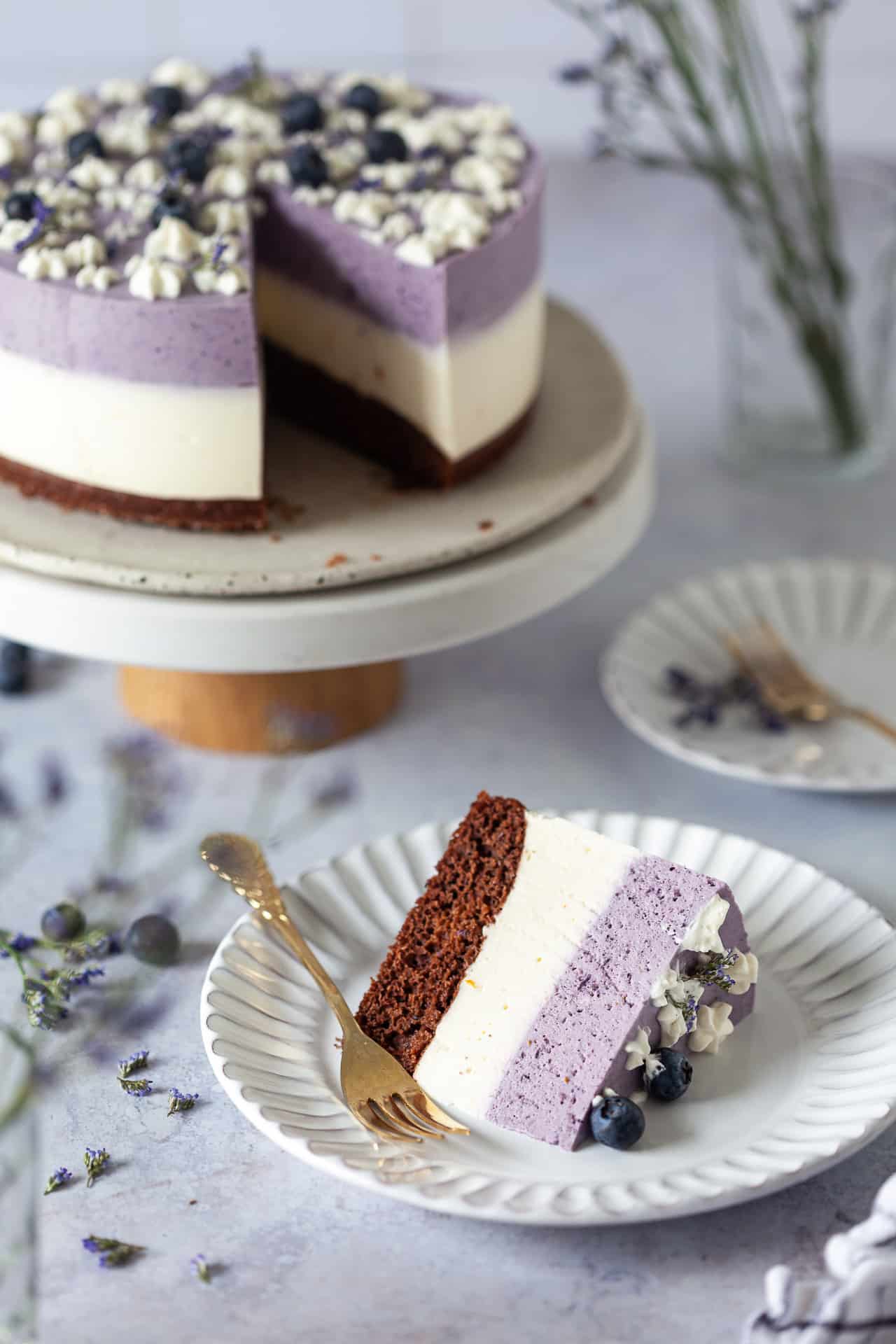 Blueberry Cake with Quark Cream