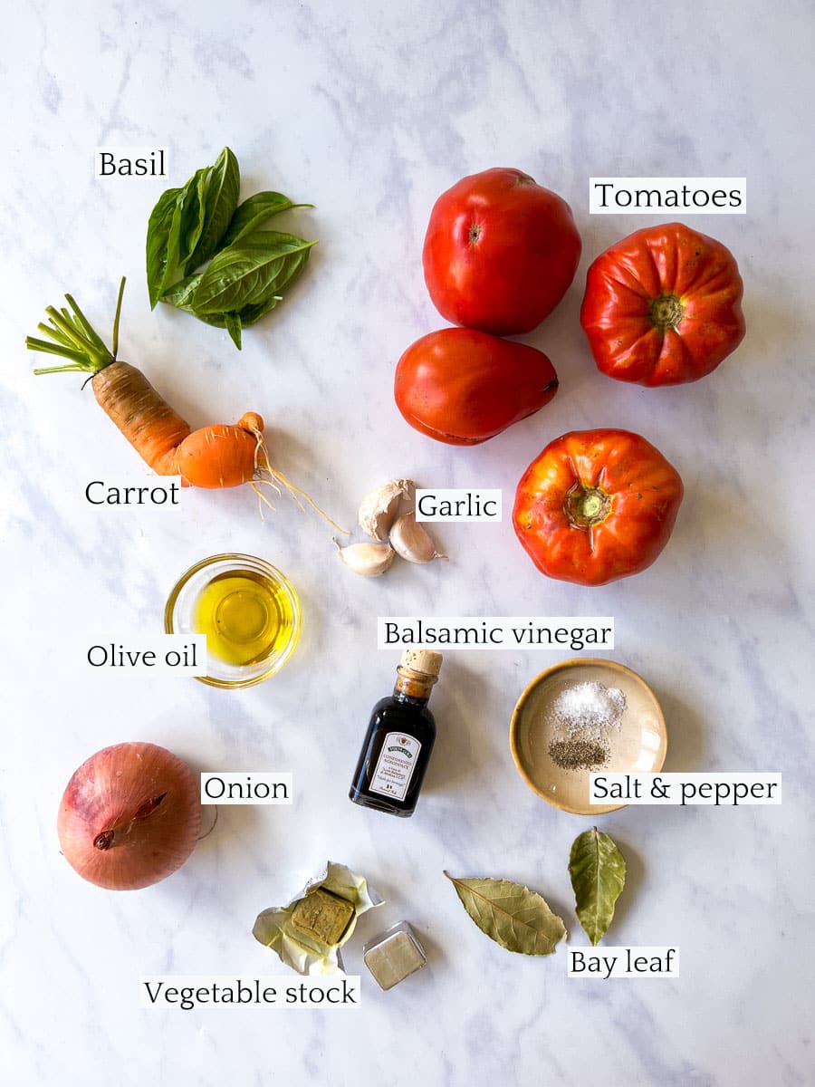 Tomato soup recipe ingredients