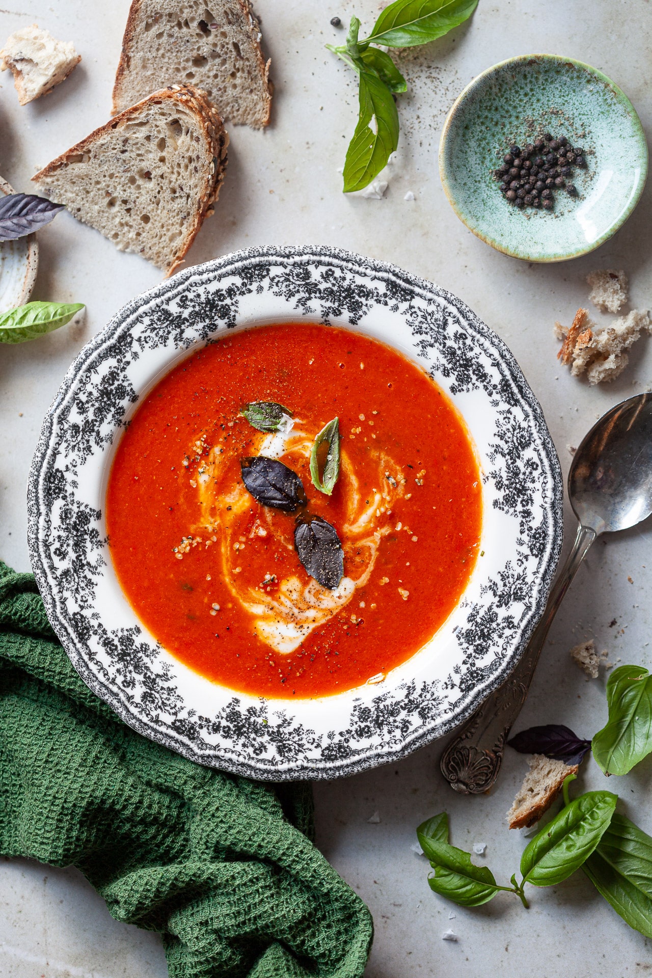 Fresh Tomato-Vegetable Soup Recipe