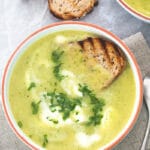 Soups are great in any season. This Smooth Zucchini Soup can be done in just 15 minutes! Super easy and quick. | www.vibrantplate.com