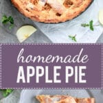 This Homemade Apple Pie is rustic and classic, just like grandma used to make it. Just like a good homemade pie is supposed to be. | www.vibrantplate.com
