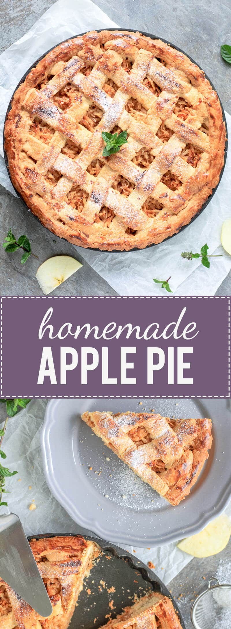This Homemade Apple Pie is rustic and classic, just like grandma used to make it. Just like a good homemade pie is supposed to be.