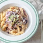 Pasta al prosciutto e radicchio