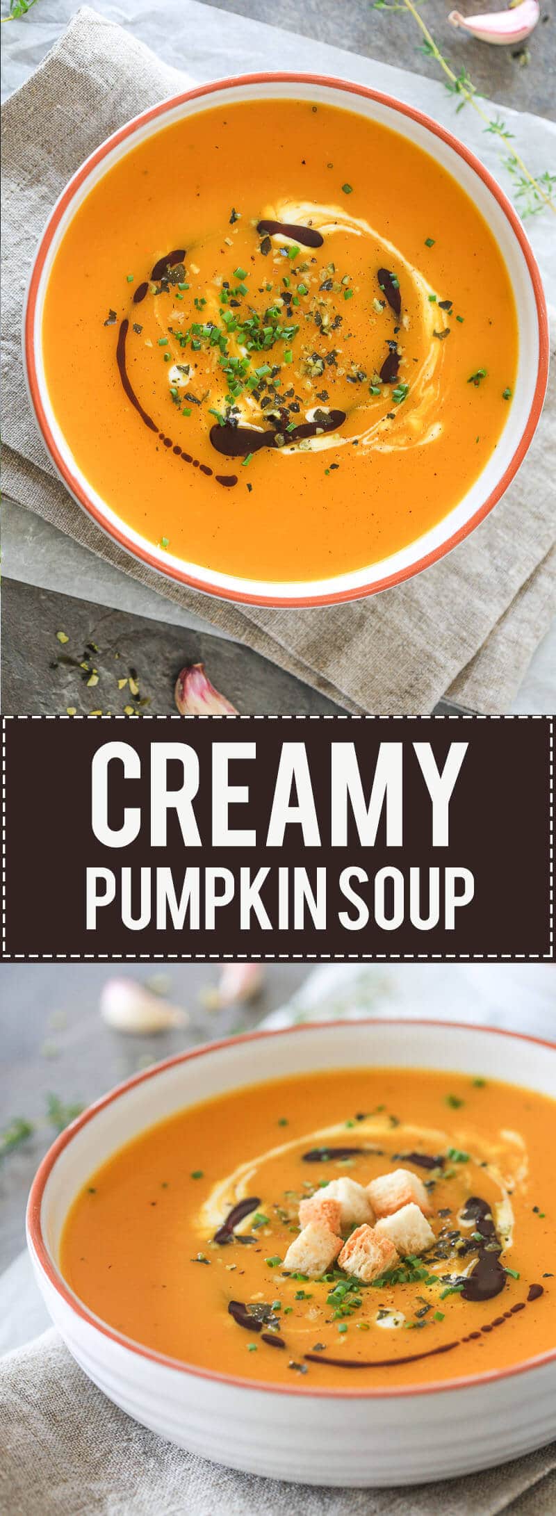 Nothing says Autumn more than a bowl of steamy & delicious pumpkin soup. Made from Red Kuri squash in just 15 minutes!