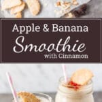 This simple Apple Banana Smoothie is delicious, nutritious and super easy to make. Just place everything in your blender, blend and … done!