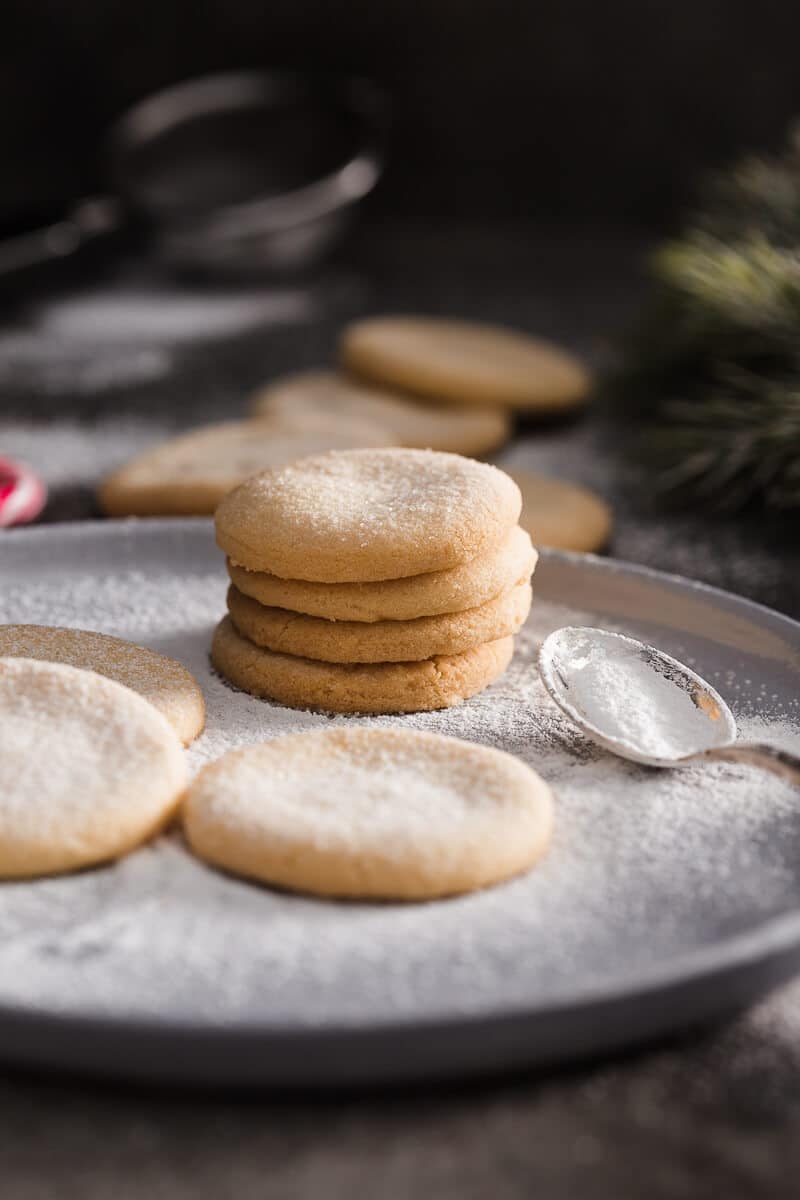 Try these amazing Egg-Free Almond Sugar Cookies! Just a couple of ingredients, but tons of flavour! | www.vibrantplate.com