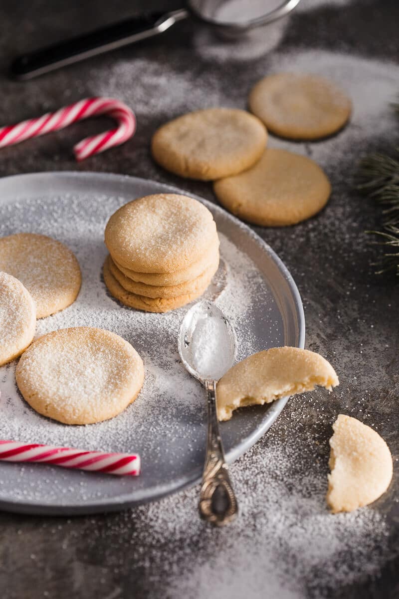 Almond Sugar Cookies - Vibrant plate