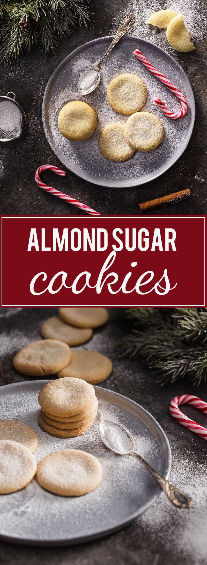 Try these amazing Egg-Free Almond Sugar Cookies! Just a couple of ingredients, but tons of flavour!