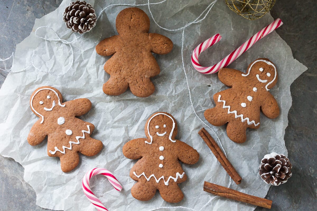 Gingerbread Cookies will infuse your home with the smell of Christmas. Just a couple of ingredients and a couple of minutes to make! | www.vibrantplate.com