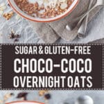 Sugar-free Choco-Coco Overnight Oats | www.vibrantplate.com