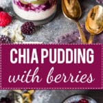 This Chia Pudding with Berries and Blended Oats is pure heaven. A gluten-free and vegan healthy breakfast choice for any day. | www.vibrantplate.com