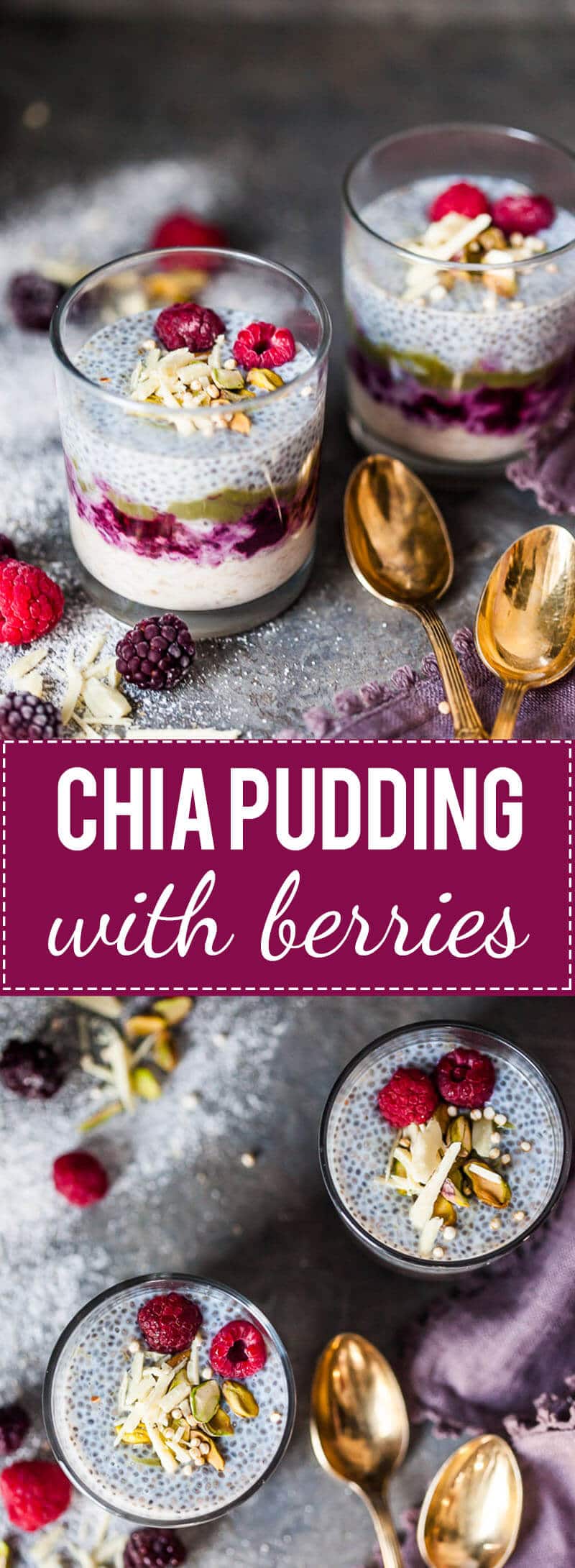 This Chia Pudding with Berries and Blended Oats is pure heaven. A gluten-free and vegan healthy breakfast choice for any day.