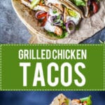 Grilled Chicken Tacos are a healthy and easy meal for every day. Also an excellent to-go meal for the office and a real crowd-pleaser! | www.vibrantplate.com