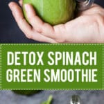 Start spring cleaning with a delicious & healthy Detox Spinach Green Smoothie. Just 5 ingredients for a powerful detox smoothie! | www.vibrantplate.com