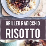 This Grilled Radicchio Risotto is a hearty dish that is ideal for a cold day when you crave stronger flavors. | www.vibrantplate.com