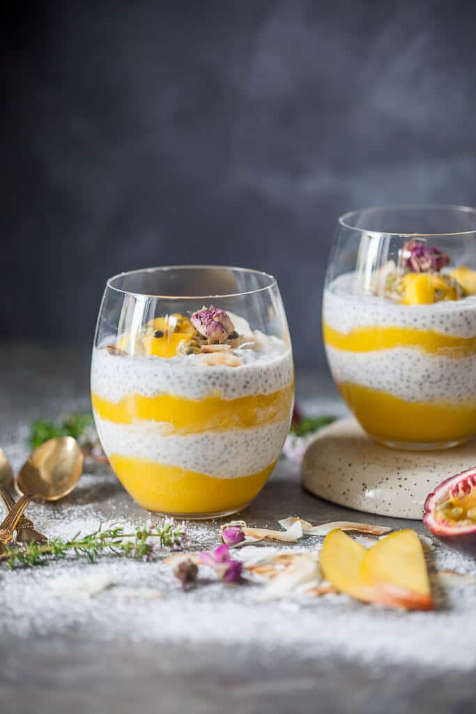 Coconut Milk Mango Chia Pudding