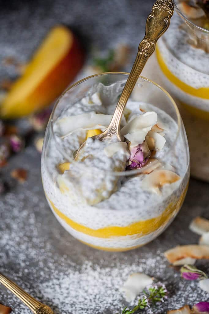 Coconut Milk Mango Chia Pudding