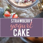 This Strawberry Yogurt Cake is fluffy, moist and dairy-free. A perfect Spring cake! | www.vibrantplate.com