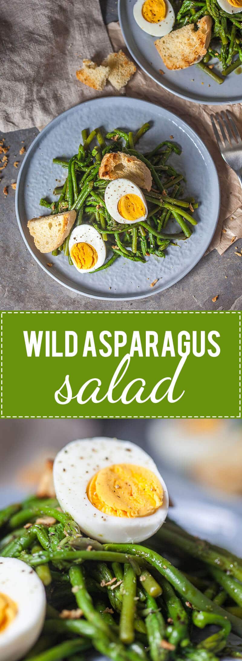 Wild Asparagus Salad is a spring favorite! Head into the woods to forage your dinner. | www.vibrantplate.com