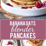 Banana Oats Blender Pancakes are healthy, gluten-free and you can make it straight in your blender! | www.vibrantplate.com