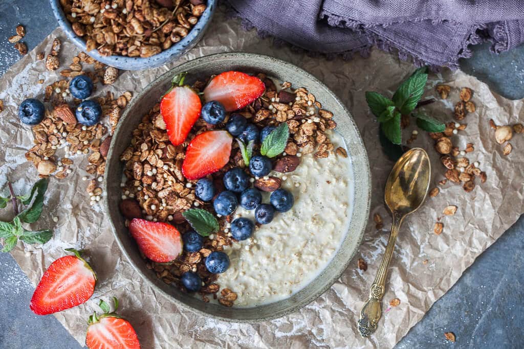 This delicious Vegan Crunchy Cacao Granola is going to become your go-to breakfast! | www.vibrantplate.com