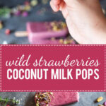 These Wild Strawberries Coconut Milk Popsicles are light, delicious and a real summer treat. Vegan and gluten-free! | www.vibrantplate.com