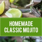 This Homemade Classic Mojito is a refreshing drink enjoyed best in a hot summer eve. | www.vibrantplate.com