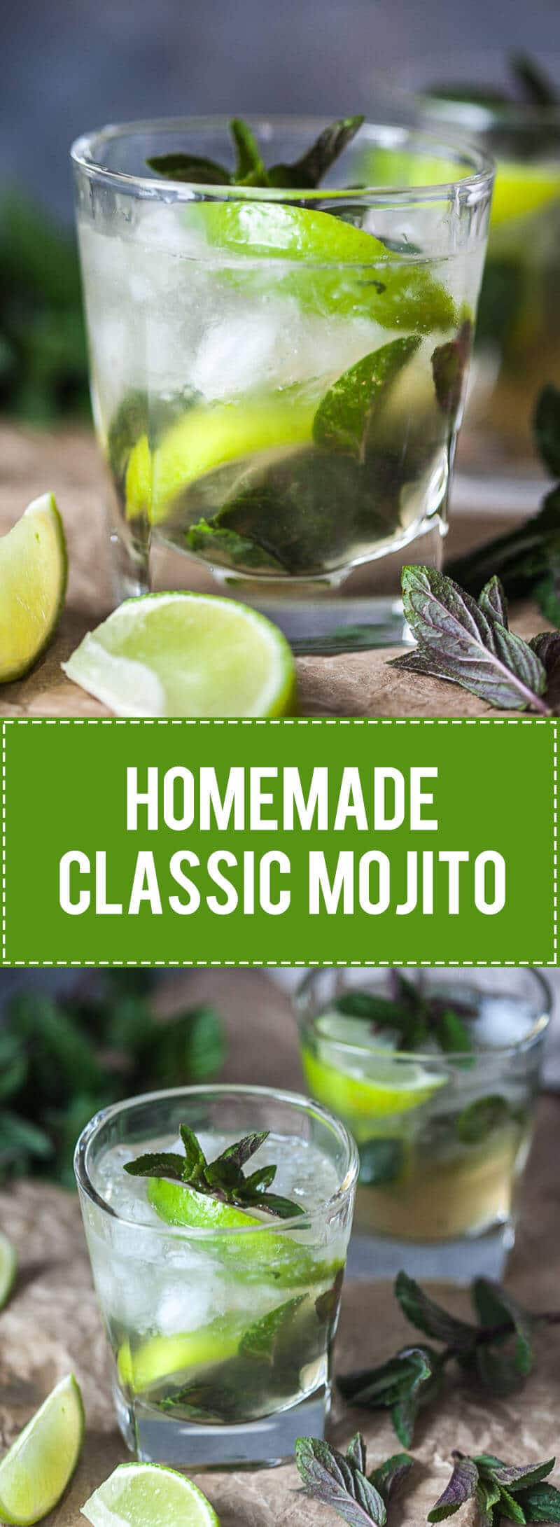 This Homemade Classic Mojito is a refreshing drink enjoyed best in a hot summer eve. | www.vibrantplate.com