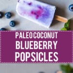 Coconut Blueberry Popsicles are a natural version of the colorful Galaxy Pops! Paleo, Vegan & Gluten-free. | www.vibrantplate.com