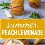 Summer Peach Lemonade has no added sugars and is the perfect drink to keep you cool this summer. | www.vibrantplate.com