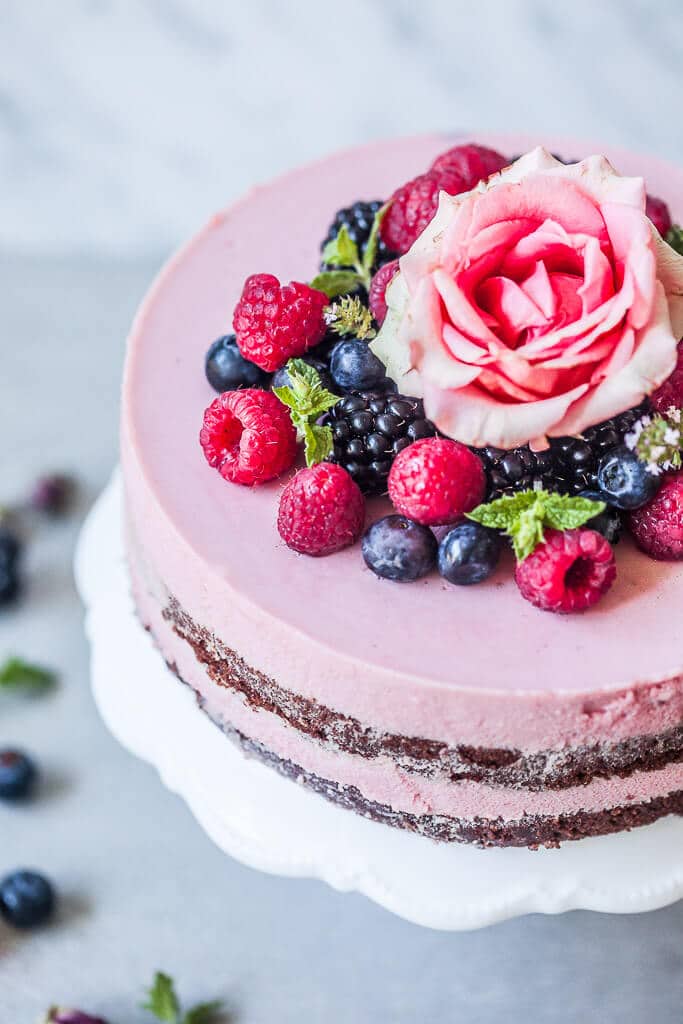 Vegan Raspberry Cream Cake