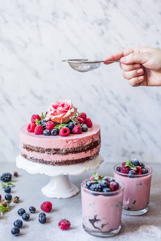 Vegan Raspberry Cream Cake