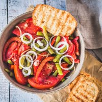 Italian Green Beans Tomato Salad {Vegan}