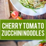 Cherry Tomato Zucchini Noodles are a light & delicious low-carb vegan meal with tons of flavor. | www.vibrantplate.com