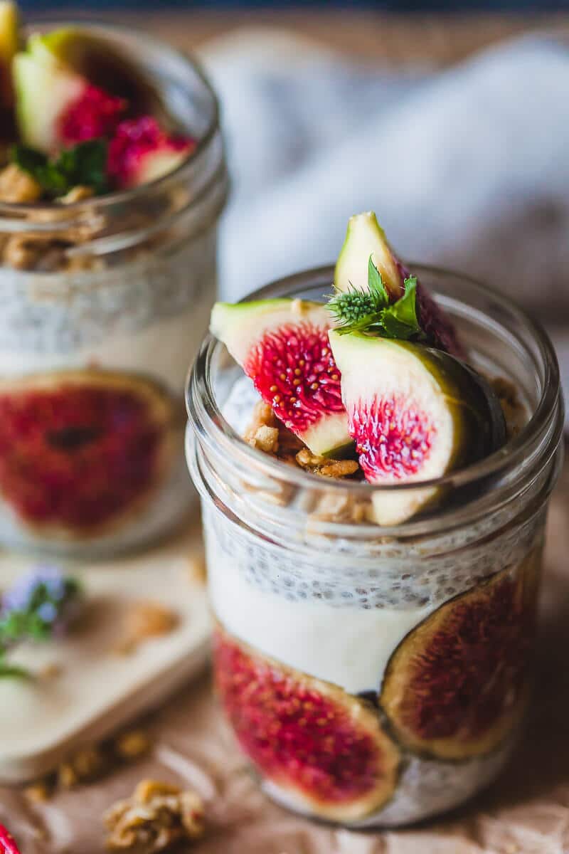 Almond Milk Fig Chia Pudding