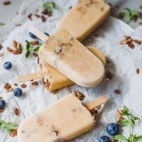 Vegan Oats Peach Smoothie Popsicles