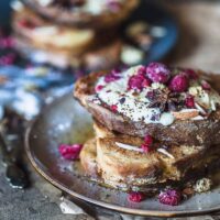 Dairy-Free Sourdough French Toast is the perfect and delicious way to use up stale sourdough bread. | Vibrant Plate