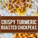 Crispy Turmeric Roasted Chickpeas (Garbanzo Beans) are a great Vegan & Gluten-Free healthy snack or delicious salad topping! | Vibrant Plate