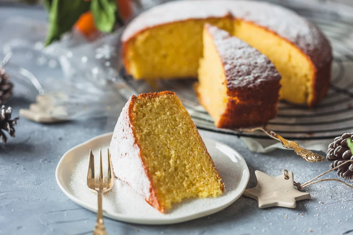 A simple and delicious dairy-free Olive Oil Orange Cake is light and fluffy with a strong orange flavor. | Vibrant Plate