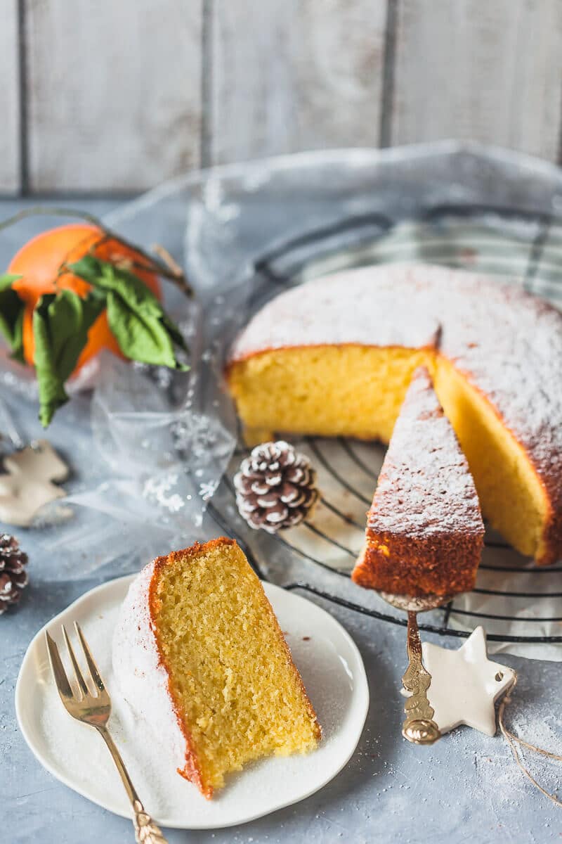 A simple and delicious dairy-free Olive Oil Orange Cake is light and fluffy with a strong orange flavor. | Vibrant Plate