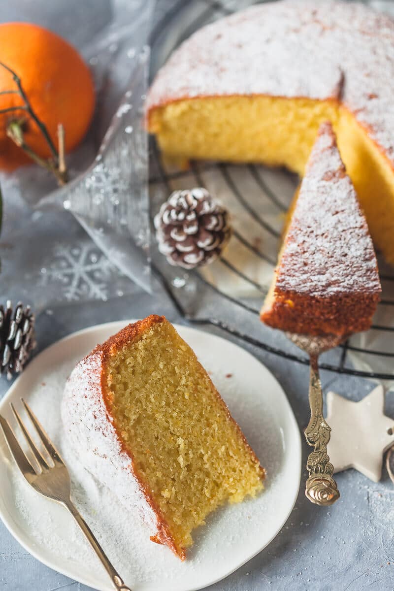 A simple and delicious dairy-free Olive Oil Orange Cake is light and fluffy with a strong orange flavor. | Vibrant Plate