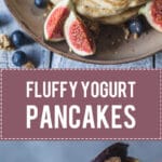 Delicious and Fluffy Yogurt Pancakes are a perfect start to your day. These pancakes are dairy-free! | Vibrant Plate