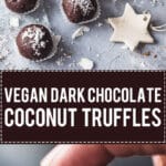 These amazing Vegan and Gluten-Free Dark Chocolate Coconut Truffles are pure bliss in every single bite! | Vibrant Plate