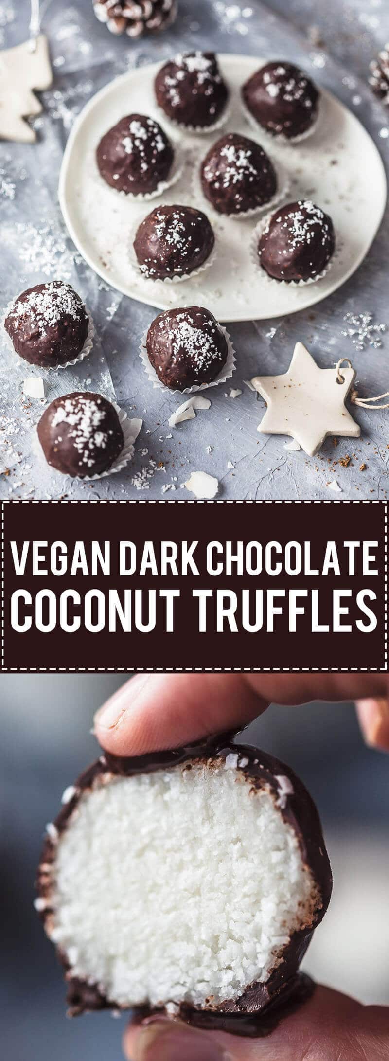 These amazing Vegan and Gluten-Free Dark Chocolate Coconut Truffles are pure bliss in every single bite!